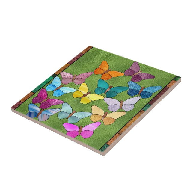 Faux nedfläckad butterfly tile kakelplatta (Sidan)