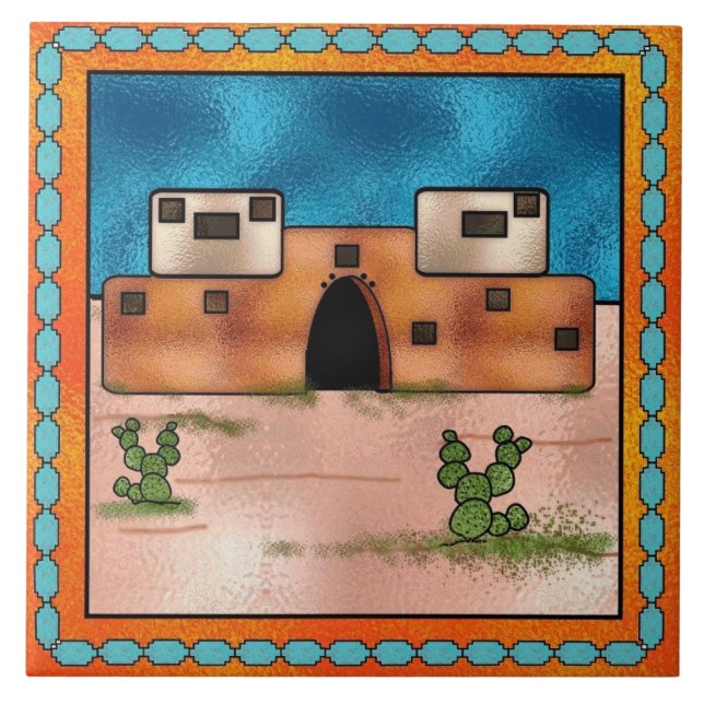 Faux nedfläckad kakelplatta (Framsidan)