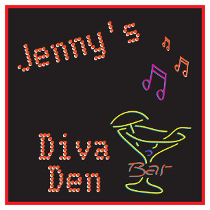 Faux Neon Diva Den Timepart Fyrkantig Klocka