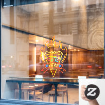 Faux Neon Hett Pizza Flames Restaurant