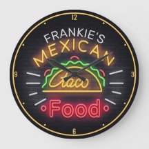 Faux Neon Mexican Food Taco Personlig Middag