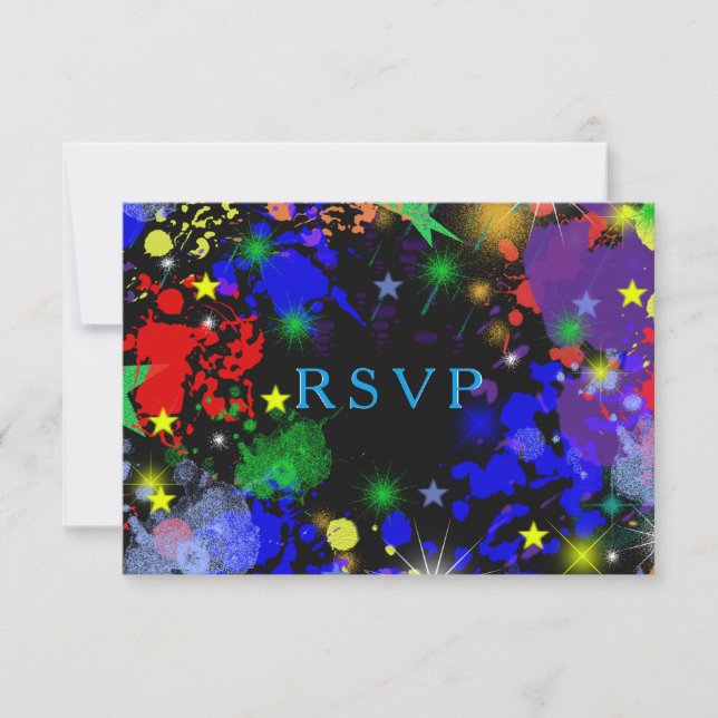 Faux Neon, Paint Splatter, Anpassningsbar, OSA (Framsida)