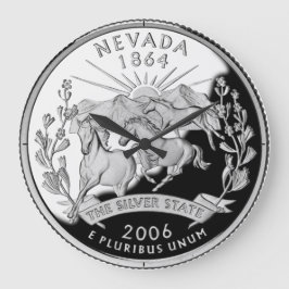 Faux Nevada State Quarter Clock Stor Klocka