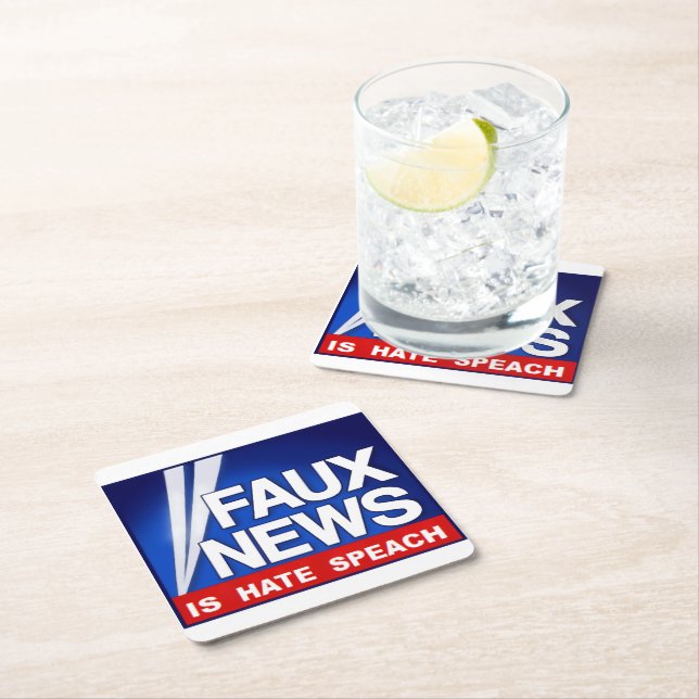 Faux News Underlägg Papper Kvadrat (Insitu)
