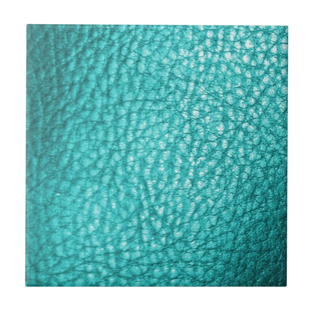 Faux Ocean Clear Blue Leather Tile- Design Solid Kakelplatta (Framsidan)