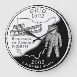 Faux Ohio State Quarter Clock Stor Klocka