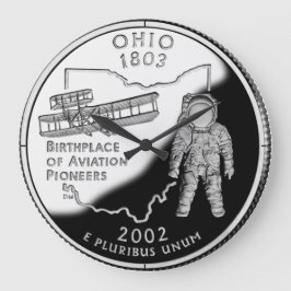 Faux Ohio State Quarter Clock Stor Klocka