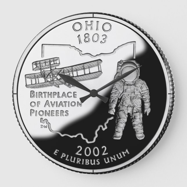 Faux Ohio State Quarter Clock Stor Klocka (Framsida)