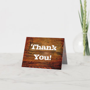 Faux Oiled Wood Plank Anpassningsbar Personlig Tack Kort