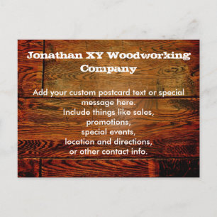 Faux Oiled Wood Plank Anpassningsbar Personlig Vykort