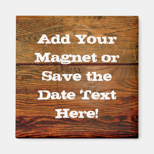 Faux Oiled Wood Plank Personlig Anpassningsbar Magnet