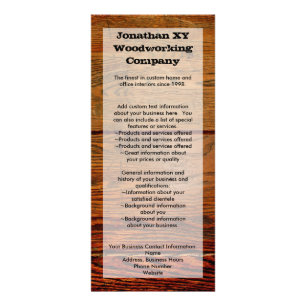 Faux Oiled Wood Plank Personlig Anpassningsbar Reklamkort