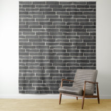 Faux Old Black Brick Wall