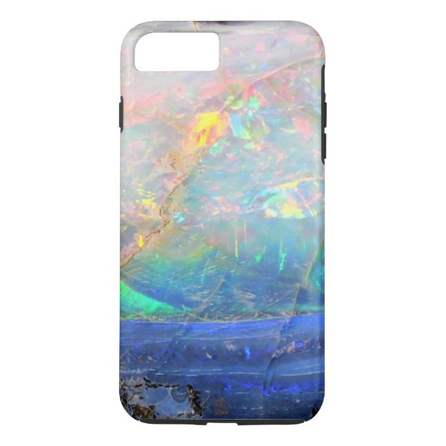 Faux opal gem gemstone Mineralbläckfisk hipster Case-Mate iPhone Skal (Baksida)