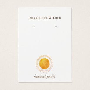 Faux Orange Guldcirkulations Visning för öronmärkn Visitkort