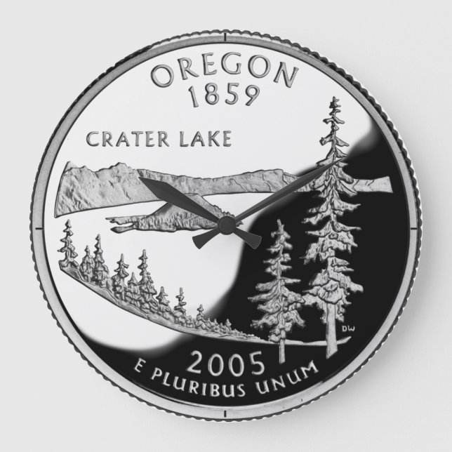 Faux Oregon State Quarter Clock Stor Klocka (Framsida)