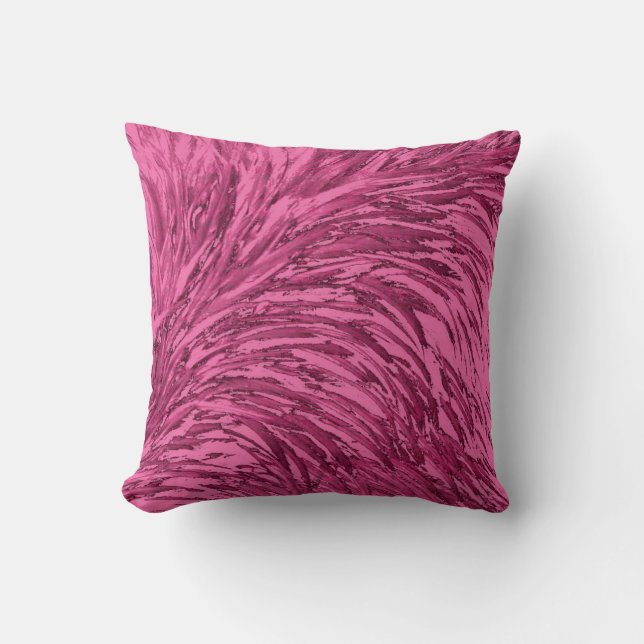Faux Ostrich Feather Design-Rosa Kudde (Framsida)