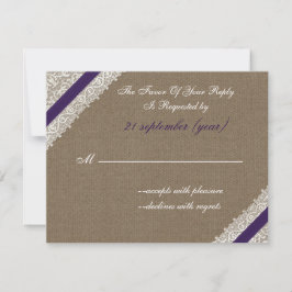 FAUX-överlappning och snöre med lila osa