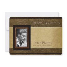 Faux-parchment Photo Memorial Service