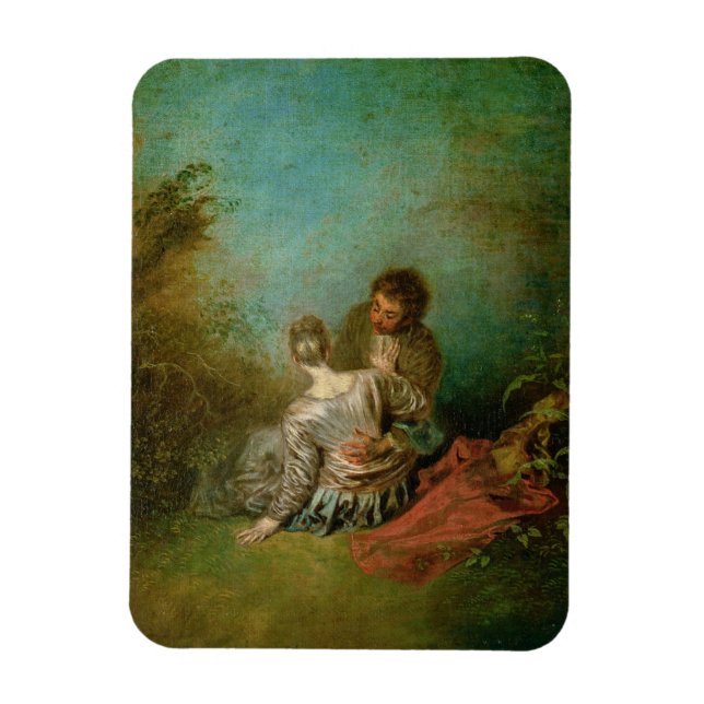 Faux Pas, c.1717 (olja på arbetsyta) Magnet (Vertikal)