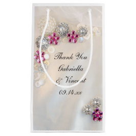 Faux Pearl Rosa Diamond Buttons Bröllop Tack