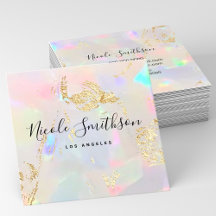 Faux pearlescas och FAUX guld foil-detaljer Squar
