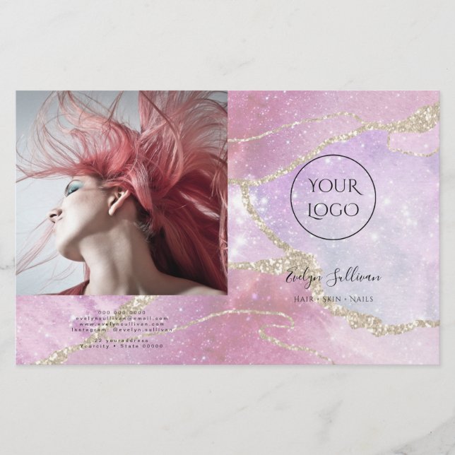 faux pearlescent effect bifold brochure (Framsida)