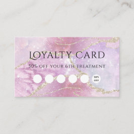 Faux Pearlescent Effect Loyalty Card Visitkort