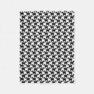 Faux pied-de-poule med Hundar mode Blanket 1 Fleecefilt