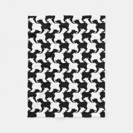 Faux pied-de-poule med Hundar mode Blanket 2 Fleecefilt