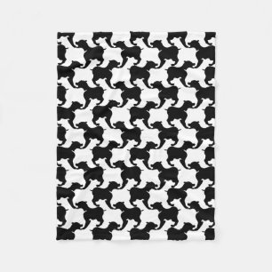 Faux pied-de-poule med Hundar mode Blanket 2 Fleecefilt