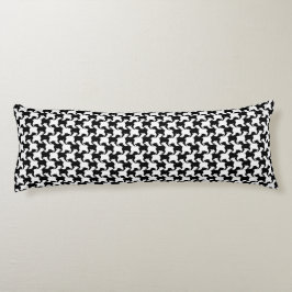 Faux pied-de-poule med Hundar mode Body Pillow 1 Kroppskudde