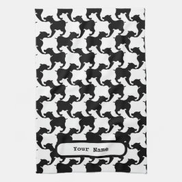 Faux pied-de-poule med Hundar mode K Towel 2 Kökshandduk