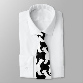 Faux pied-de-poule med L Hundar mode Tie 2 Slips
