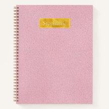 Faux Pink Leather Texture With Gold Foil Banner