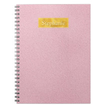 Faux Pink Leather Texture With Gold Foil Banner
