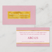 Faux Pink Leather Texture With Gold Foil Banner
