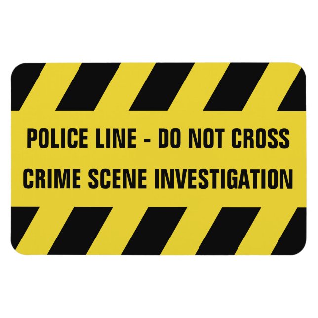 Faux Police Line anpassningsbar text magnet (Horisontell)
