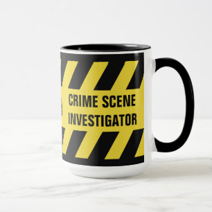 Faux Police Line anpassningsbar text mugg