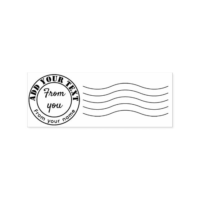 Faux Postmark Frimärke lägger till Anpassningsbarn Stämpel (Tryck)