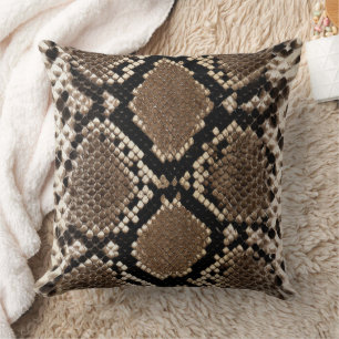 Faux Python Snake Skin Dekorativ kudde