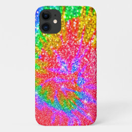 Faux Rainbow Tie Dye Glitter Swirl Mönster