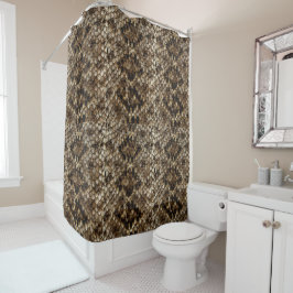 Faux Rattlesnake Snake Skin Shower Curtain