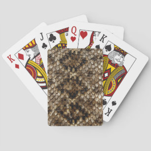 Faux Rattlesnake Snakeskin Casinokort