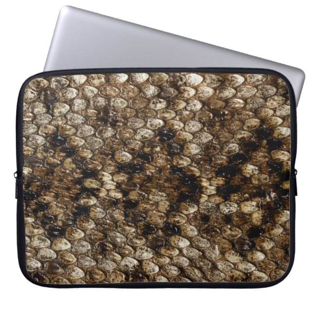 Faux Rattlesnake Snakeskin Laptop Fodral (Framsidan)