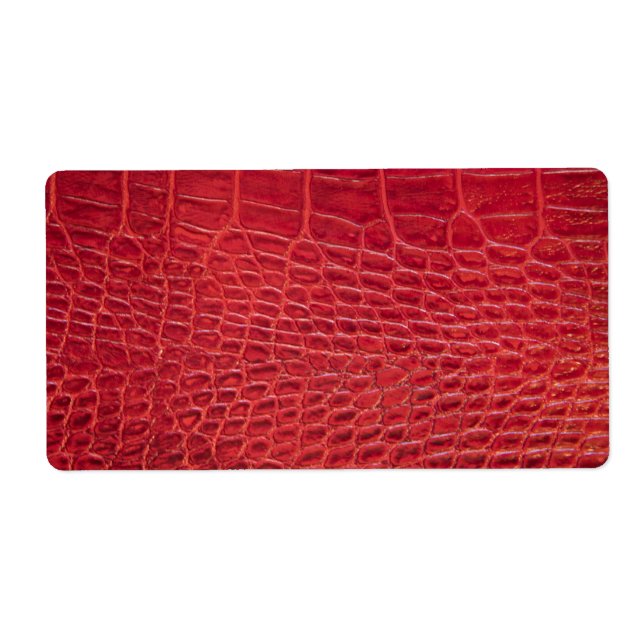 Faux red alligator, läder fraktsedel (Framsidan)