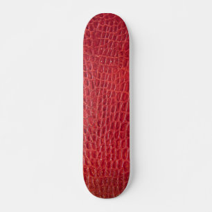 Faux red alligator, läder old school skateboard bräda 21,6 cm