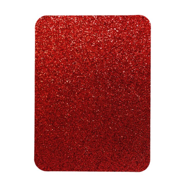 Faux Red Burgundy Glitter Background Gnistra Magnet (Vertikal)