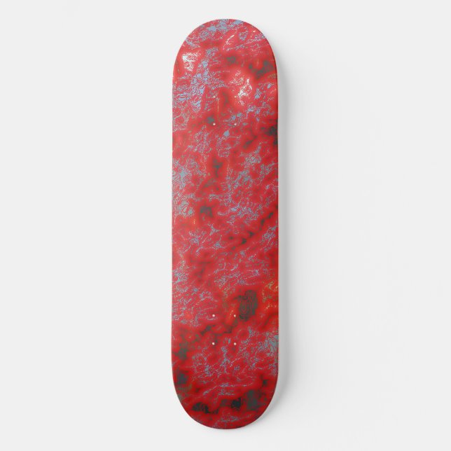 Faux Red Marble Mini Skateboard Bräda 18,5 Cm (Framsida)
