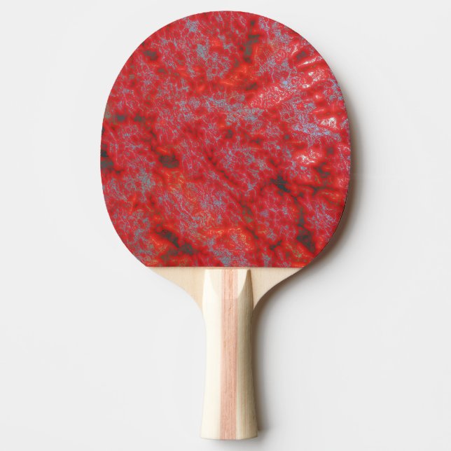 Faux Red Marble Pingisracket (Framsidan)